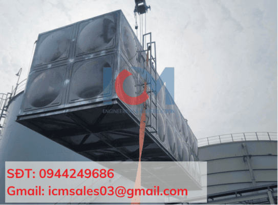 ICM - Bàn giao bồn lắp ghép Cà Mau tại công trình