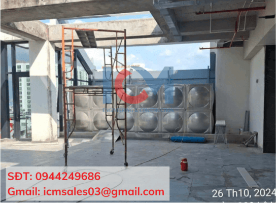 ICM - Bàn giao bồn lắp ghép 24M3 tại công trình