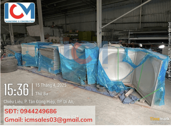ICM - Cung cấp tấm inox cho bồn lắp ghép