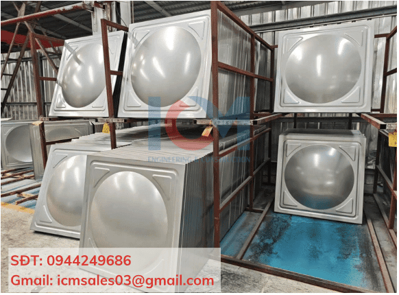 Tấm inox cho bồn lắp ghép