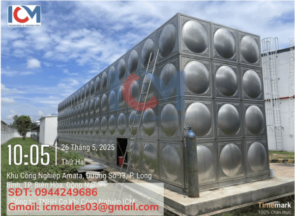 ICM - Đơn vị thi công bồn lắp ghép inox giá rẻ