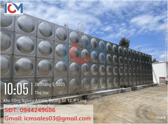 ICM - Đơn vị thi công bồn lắp ghép inox tại TP.HCM