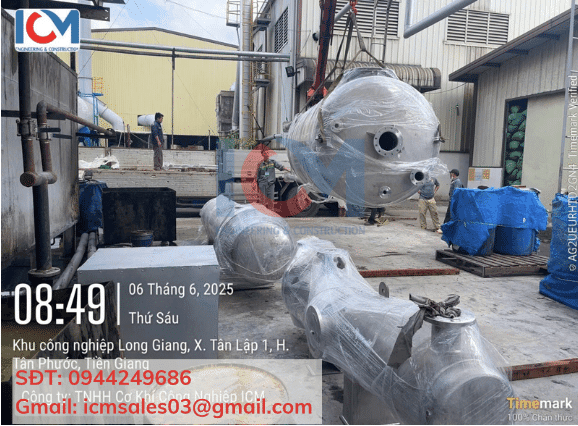 ICM - Thi công Bộ trao đổi nhiệt cho dự án KCN Long Giang