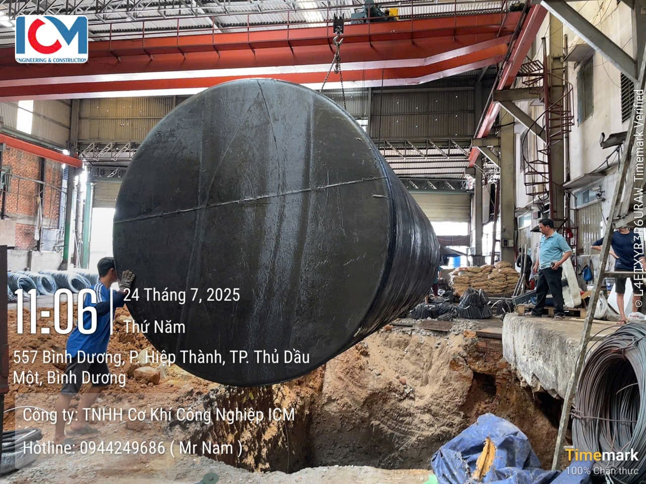ICM thi công bồn dầu chôn ngầm 30M3