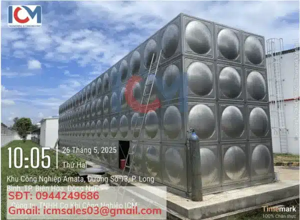 Bồn lắp ghép inox 316 ứng dụng trong nhà máy xử lý nước thải và công nghiệp thực phẩm